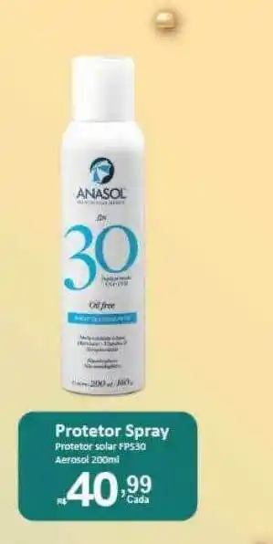 Maxxi Econômica Farmácias Protetor Spray Protetor Solar Fps30 Aerosol Anasol oferta