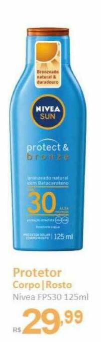 Maxxi Econômica Farmácias Protetor Corpo Rosto Nivea Fps30 oferta