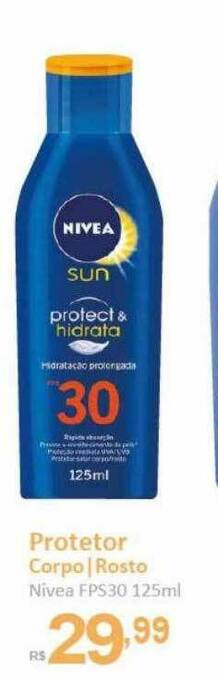 Maxxi Econômica Farmácias Protetor Corpo Rosto Nivea Fps30 oferta