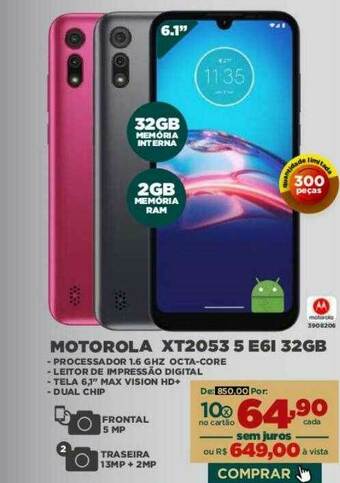 Móveis Simonetti Motorola Xt2053 5 E61 32gb oferta