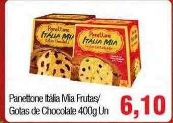 Spani Atacadista Panettone Itália Mia Frutas Gotas De Chocolate oferta