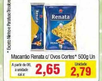 Spani Atacadista Macarrão Renata C Ovos Cortes oferta
