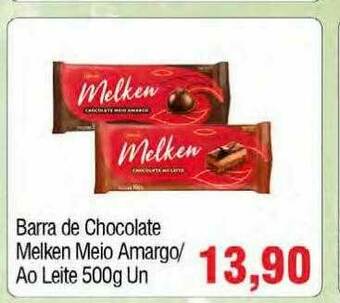 Spani Atacadista Barra De Chocolate Melken Meio Amargo Ao Leite oferta