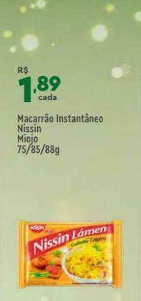 Supper Rissul Macarrão Instantâneo Nissin Miojo oferta