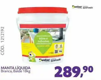 Telhanorte Manta Liquida Branca Balde 18kg oferta