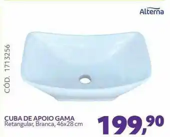 Telhanorte Cuba De Apoio Gama Retangular Branca 46x28 Cm Alterna oferta