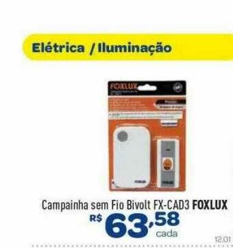 Comjol Campainha Sem Fio Bivolt Fx-cad3 Foxlux oferta