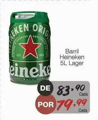 Supermercado Dalben Barril Heineken Lager oferta