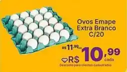 Super Lagoa Ovos Emape Extra Branco oferta