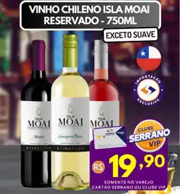 Serrano Supermercado Vinho chileno isla moai reservado oferta