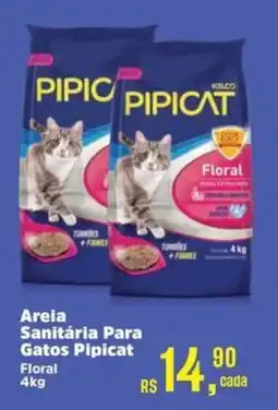 Supermercados Mateus Areia Sanitária Para Gatos Pipicat Floral oferta