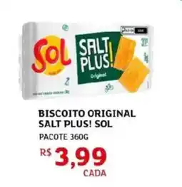 Assaí Atacadista Biscoito original salt plus! sol pacote oferta