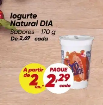 Dia logurte Natural DIA Sabores oferta