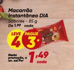 Dia Macarrão Instantâneo DIA Sabores oferta