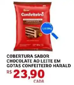 Assaí Atacadista Cobertura sabor chocolate ao leite em gotas confeiteiro harald oferta