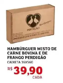 Assaí Atacadista Hamburguer misto de carne bovina e de frango perdigão oferta
