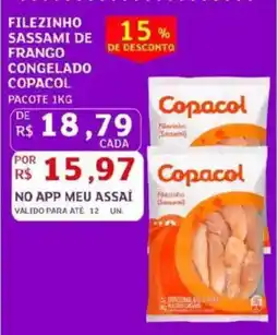Assaí Atacadista Filezinho sassami de frango congelado copacol oferta