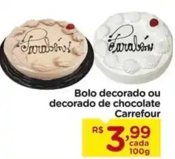 Carrefour Bolo decorado ou decorado de chocolate Carrefour oferta
