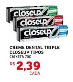 Assaí Atacadista Creme dental triple closeup tipos caixeta oferta