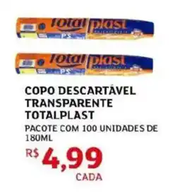 Assaí Atacadista Copo descartável transparente totalplast oferta