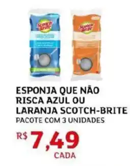 Assaí Atacadista Esponja que não risca azul ou laranja scotch-brite oferta