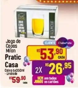 Muffato Jogo de Copos Milan Pratic Casa oferta