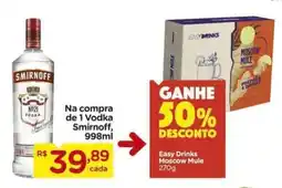 Carrefour Na compra de 1 Vodka Smirnoff, oferta