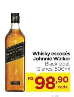 Carrefour Whisky escocês Johnnie Walker Black label, 12 anos, oferta