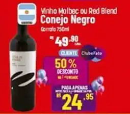Muffato Vinho Malbec ou Red Blend Conejo Negro oferta