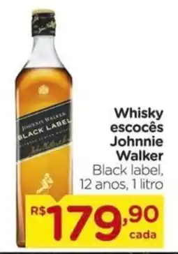 Carrefour Whisky escocês Johnnie Walker Black label, 12 anos, oferta