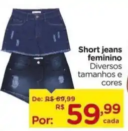 Carrefour Short jeans feminino oferta