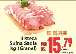 Big Supermercados Bisteca Suína Sadia oferta