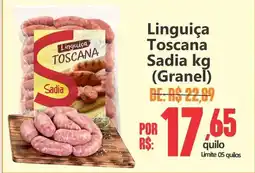 Big Supermercados Linguiça Toscana Sadia oferta