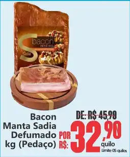 Big Supermercados Bacon Manta Sadia Defumado oferta