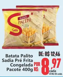 Big Supermercados Batata Palito Sadia Pré Frita Congelada Pacote oferta