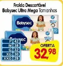 Cercadão Fralda Descartável Babysec Ultra Mega Tamanhos oferta