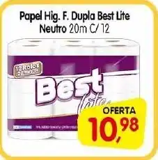 Cercadão Papel Hig. F. Dupla Best Lite Neutro 20m oferta