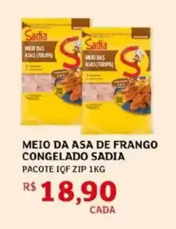 Assaí Atacadista Meio da asa de frango congelado sadia oferta