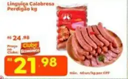 Econômico Atacadão Linguiça Calabresa Perdigão oferta