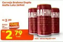 Econômico Atacadão Cerveja Brahma Duplo Malte Lata oferta