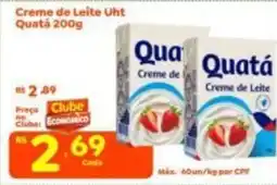 Econômico Atacadão Creme de Leite Uht Quatá oferta