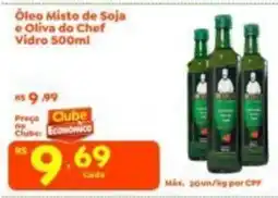 Econômico Atacadão Óleo Misto de Soja e Oliva do Chef Vidro oferta