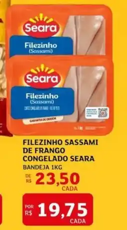 Assaí Atacadista Filezinho sassami de frango congelado seara bandeja oferta