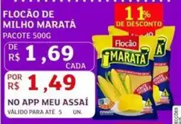 Assaí Atacadista Flocão de milho maratá pacote oferta