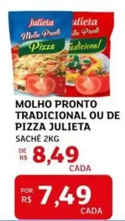 Assaí Atacadista Molho pronto tradicional ou de pizza julieta sache oferta