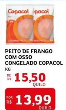 Assaí Atacadista Peito de frango com osso congelado copacol oferta
