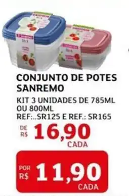 Assaí Atacadista Conjunto de potes sanremo oferta