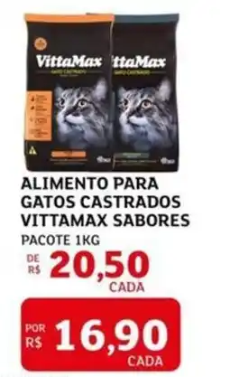 Assaí Atacadista Alimento para gatos castrados vittamax sabores pacote oferta