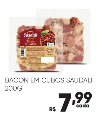 Pais e Filhos Supermercados Bacon em cubos saudali oferta