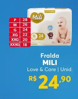 Big Bom Supermercados Fralda MILI oferta